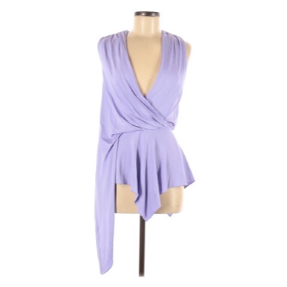 Cushnie et Ochs designer nwt lilac sleeveless draped top
